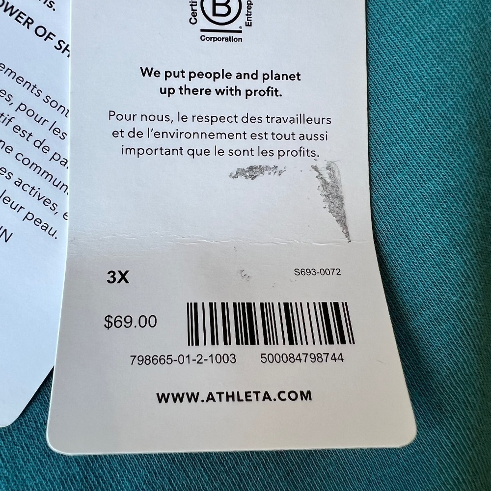 NWT- Athleta Sundown Shirred Tee 3X - Picture 8 of 12